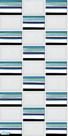 Sims 2 — Minty Stripes Tile 4 by TSR Archive — Part of a set of 4 Walls and 4 Floors to mix and match as you please. **