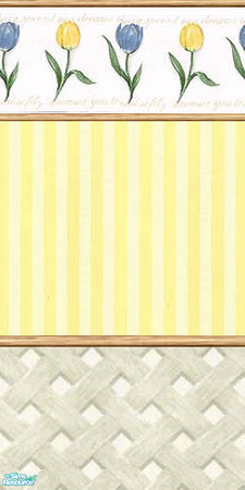 Sims 2 — WhiteRose_12 by white_rose — Let the sunshine in, a spring time wall for a little color