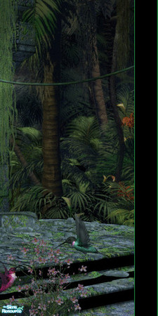 Sims 2 — Jungle Fae 3 by camelia111 — Mural in 3 parts, don't forget to download all 3.