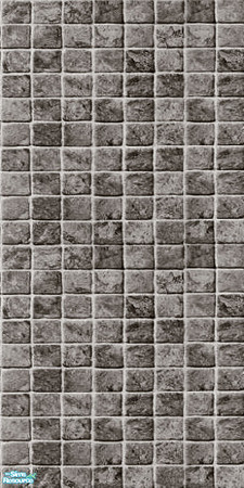 Sims 2 — Rough Hewn Tile Charcoal Full by SimsLvrGrl — Ancient-modern stone tile walls and floors with a non-skid finish!