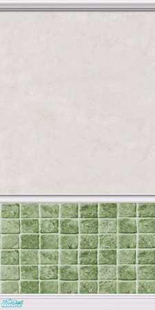Sims 2 — Rough Hewn Tile Dk Green Half by SimsLvrGrl — Ancient-modern stone tile walls and floors with a non-skid finish!