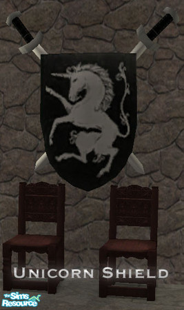 Sims 2 — Shields - Unicorn by Gamerg — This is my 2nd favorite of the shields, well, Unicorns are always pretty. :)