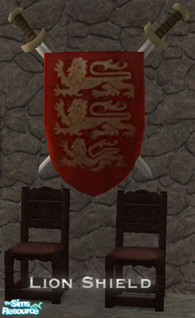 Sims 2 — Shields - Lions by Gamerg — This is a three tiered lion shield.