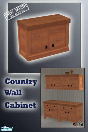 Sims 2 — Country Wall Cabinet by solfal — New items that match the country counter set. uppdated 10 oct. Solved problems