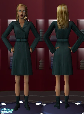Sims 2 — Raincoat & boots - dark teal by law3 — 