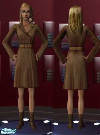 Sims 2 — Raincoat & boots - caramel by law3 — 