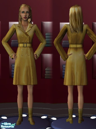 Sims 2 — Raincoat & boots - golden yellow by law3 — 