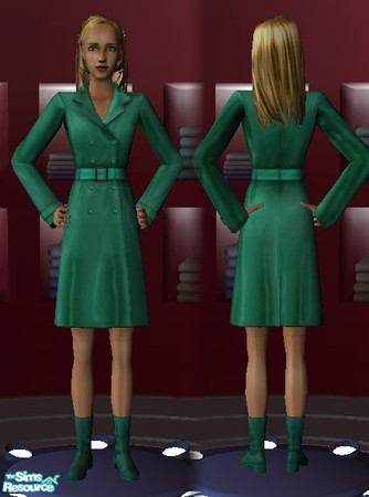 Sims 2 — Raincoat & boots - mint green by law3 — 