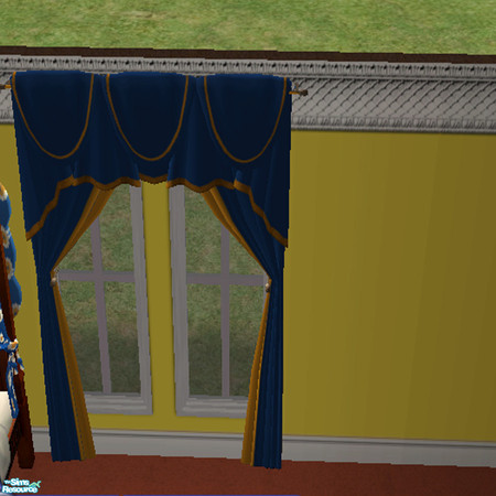 Sims 2 — Full Bloom Matching Curtains by oldmember_justme11806 — Here is the curtains for the full bloom set.