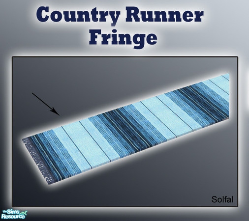 Sims 2 — Country Runner Fringe by solfal — New item that match the country counter set
