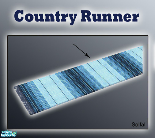 Sims 2 — Country Runner by solfal — New item that match the country counter set