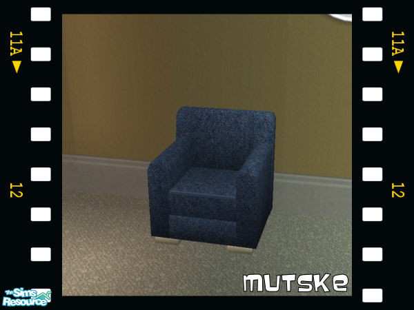 Sims 2 — Barclay Denim Chair by Mutske — Recolor from the set "Barclay Livingroom Set". You need to download my