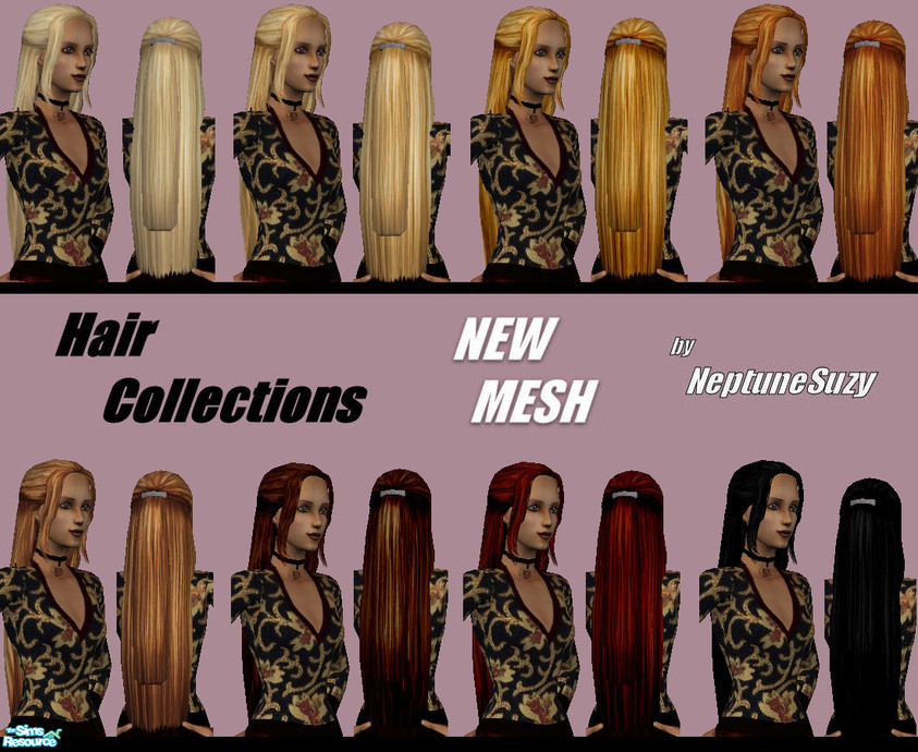 Mod The Sims - 2 Basegame Hair - Texture Replacements