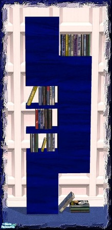 Sims 2 — Cool Blue Living - Bookcase by Waverly — REQUIRES THE FIXED RED HOT LIVING MESHES! Please make sure you have the