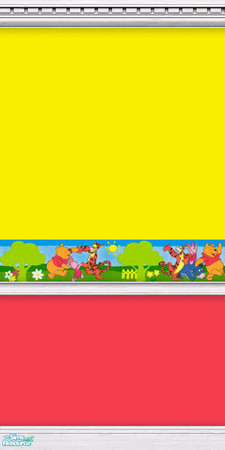Sims 2 — Bright Winnie the Pooh Wall Set by Snowbelle — a set of bright walls featuring the modern style winnie the pooh