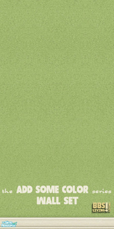 Sims 2 — *Add Some Color* Green Sanded wall by BetterbeSim — Add Some Color to your Sim's homes! This is the Wall set of