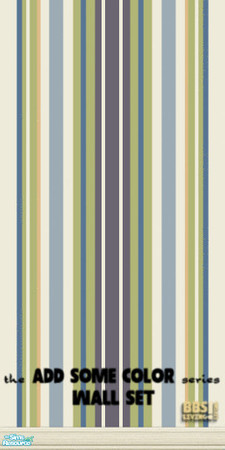 Sims 2 — *Add Some Color* Cool stripes by BetterbeSim — Add Some Color to your Sim's homes! This is the Wall set of a