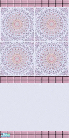 Sims 2 — nm Mosaic Medallion Purple Bath 2 by Henwen — Made by Henwen for TSR. **TSRAA Member**