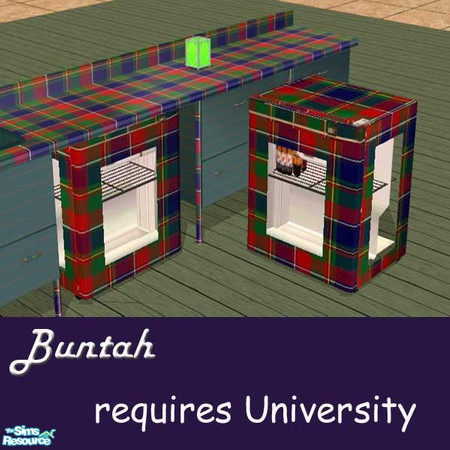 Sims 2 — Krazy Plaid Open-Air Fridge by buntah — This is part of my Krazy Plaid Kitchen set. Requires University