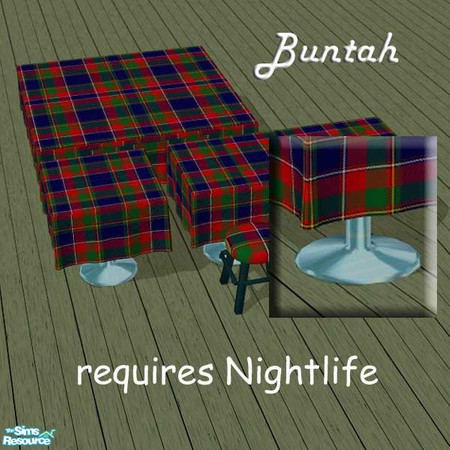 Sims 2 — Stainless Steel Table legs by buntah — This is part of my Krazy Plaid Kitchen set. Requires Nightlife.