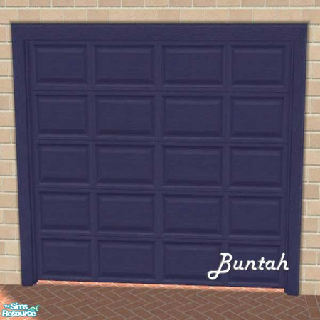 Sims 2 — Blue Wood Garage Door by buntah — An alternative garage door for your Nightlife lot.