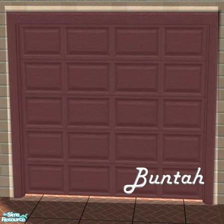 Sims 2 — Redwood Garage Door by buntah — An alternative garage door for your Nightlife lot.