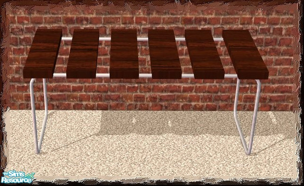 Sims 2 — Mocha Brown Living - Desk by Waverly — REQUIRES THE FIXED RED HOT LIVING MESHES! Please make sure you have the