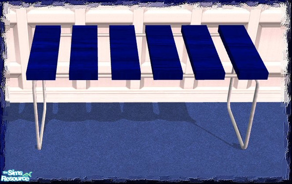 Sims 2 — Cool Blue Living - Desk by Waverly — REQUIRES THE FIXED RED HOT LIVING MESHES! Please make sure you have the