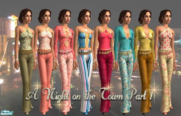 Sims 2 — A Night On the Town Part 1 by Nikki041498 — Part one of my Nightlife Clothing sets for adult ladies. Fashionable