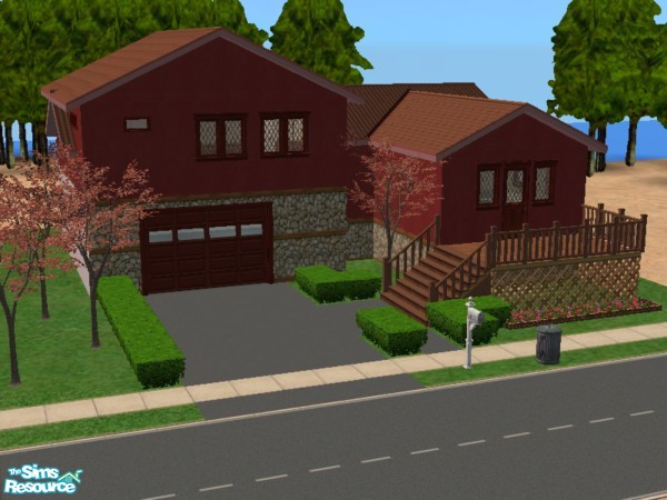 Sims 2 — Split Level with Garage by Greenlea — A new house I built featuring a split level with garage. It's on a 2x2