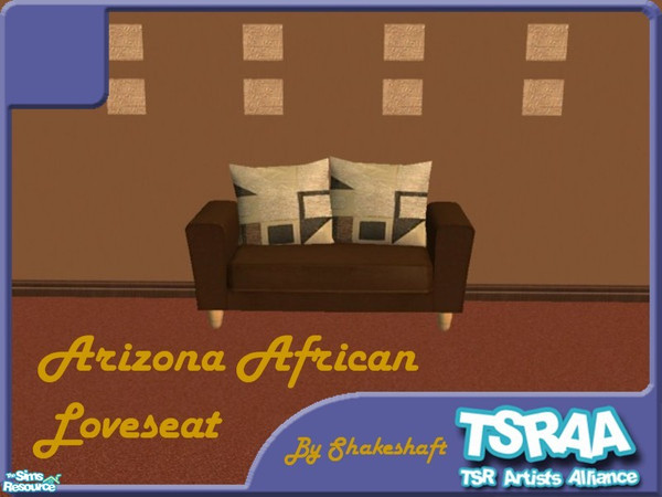 Sims 2 — Arizona African Loveseat by TSR Archive — Part of the Living room set with a touch of Africa, Arizona sofa's and