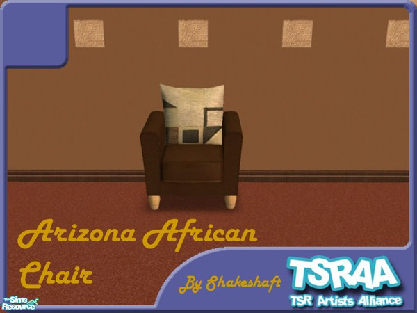 Sims 2 — Arizona African Chair by TSR Archive — Part of the Living room set with a touch of Africa, Arizona sofa's and