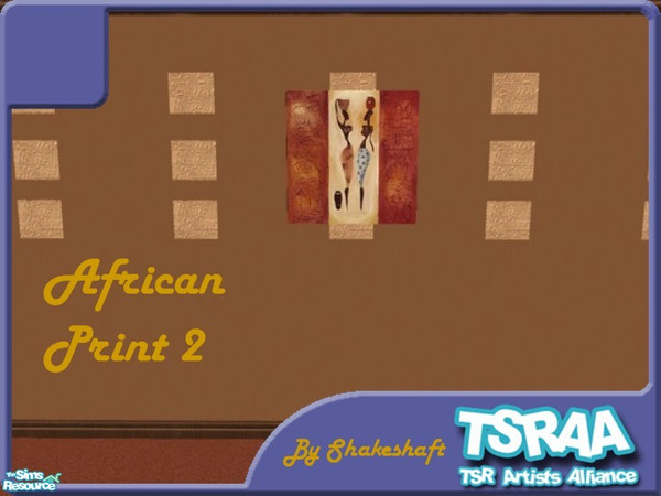 Sims 2 — African Print 2 by TSR Archive — ** This Print Requires Nightlife and CEP3 ** Part of the Living room set with a