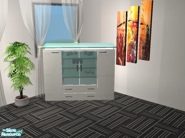 Sims 2 — Affaire Office White Highboard by Funny2401 — Affaire Office White Recolor. Mesh also available at TSR and on my