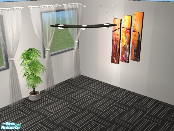 Sims 2 — Black & White Office Cairo Receptionligh by Funny2401 — Bookcase , Endtable , Lamp (Reception) , Lamp ,