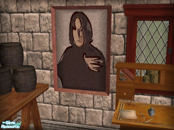 Sims 2 — Hogwarts:  Professor Snape by galilea — Stylized portrait of Professor Snape. He is best known as the wicked