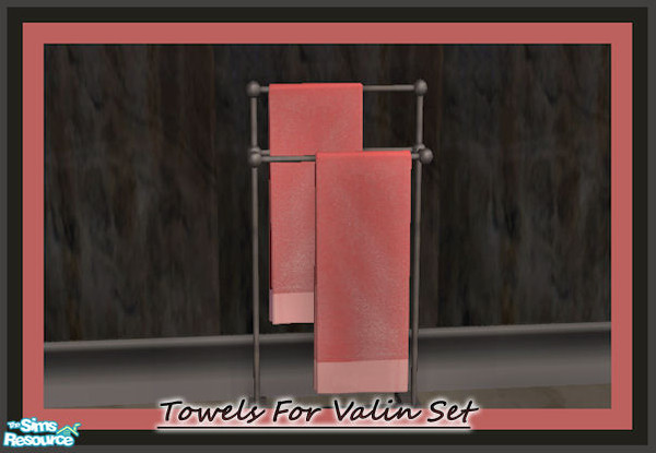 Sims 2 — Towel Hanger Plus Plus by TearsRain — Kitchen and Bath Towel Recolor for the TC 85 and Valin set