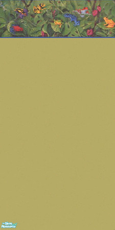 Sims 2 — Frog Border Wall 05 by wytetygryss — One of a collection of textured wallpapers with a border of tropical frogs.