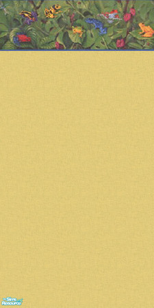 Sims 2 — Frog Border Wall 04 by wytetygryss — One of a collection of textured wallpapers with a border of tropical frogs.