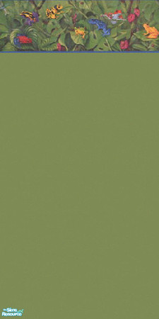 Sims 2 — Frog Border Wall 03 by wytetygryss — One of a collection of textured wallpapers with a border of tropical frogs.