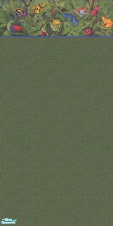 Sims 2 — Frog Border Wall 02 by wytetygryss — One of a collection of textured wallpapers with a border of tropical frogs.