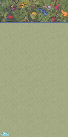 Sims 2 — Frog Border Wall 01 by wytetygryss — One of a collection of textured wallpapers with a border of tropical frogs.