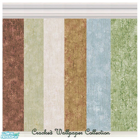 Sims 2 — Cracked Wallpaper Collection by robbyngirl — Pastel wallpaper collection with a nice white crown molding. Enjoy!
