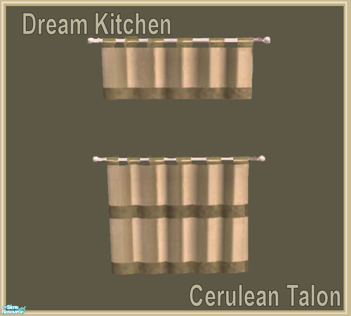 Sims 2 — Dream Kitchen - Cafe Curtains by Cerulean Talon — Kitchen furnishings that will make any home the talk of the