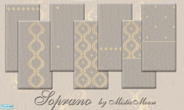 Sims 2 — Soprano Wallpaper Set by MisticMoon — It\'s my new wall set, including 7 wallpapers. I think all these