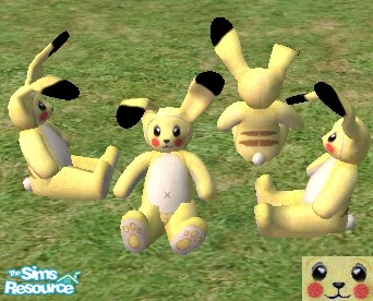 Sims 2 — Pikachu Bunnybear by BastDawn — The Pokemon fad is long over, but I still think Pikachu is cute! My