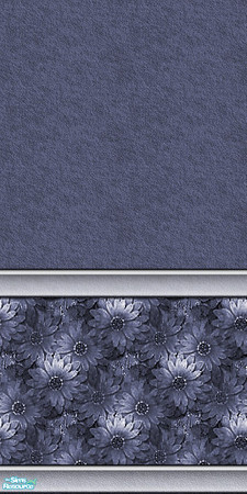Sims 2 — Patterns of Nature in Denim 3 by iwubu — Bright and lovely wallpaper. The base in hand smoothed colored clays