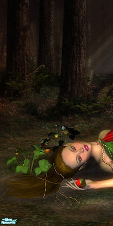 Sims 2 — Strawberry Part 1 by camelia111 — Mural in 3 parts, be sure to download all of them.