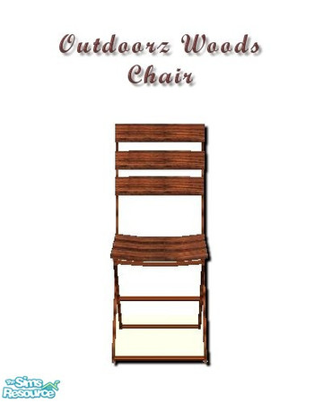Sims 2 — Outdoorz Wood - Chair by iwubu — Outdoorz in rich and vibrant Koa wood ... The wood setz made to match the
