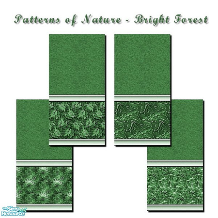 Sims 2 — Patterns of Nature in Bright Forest by iwubu — Bright and lovely wallpaper. The base in hand smoothed colored